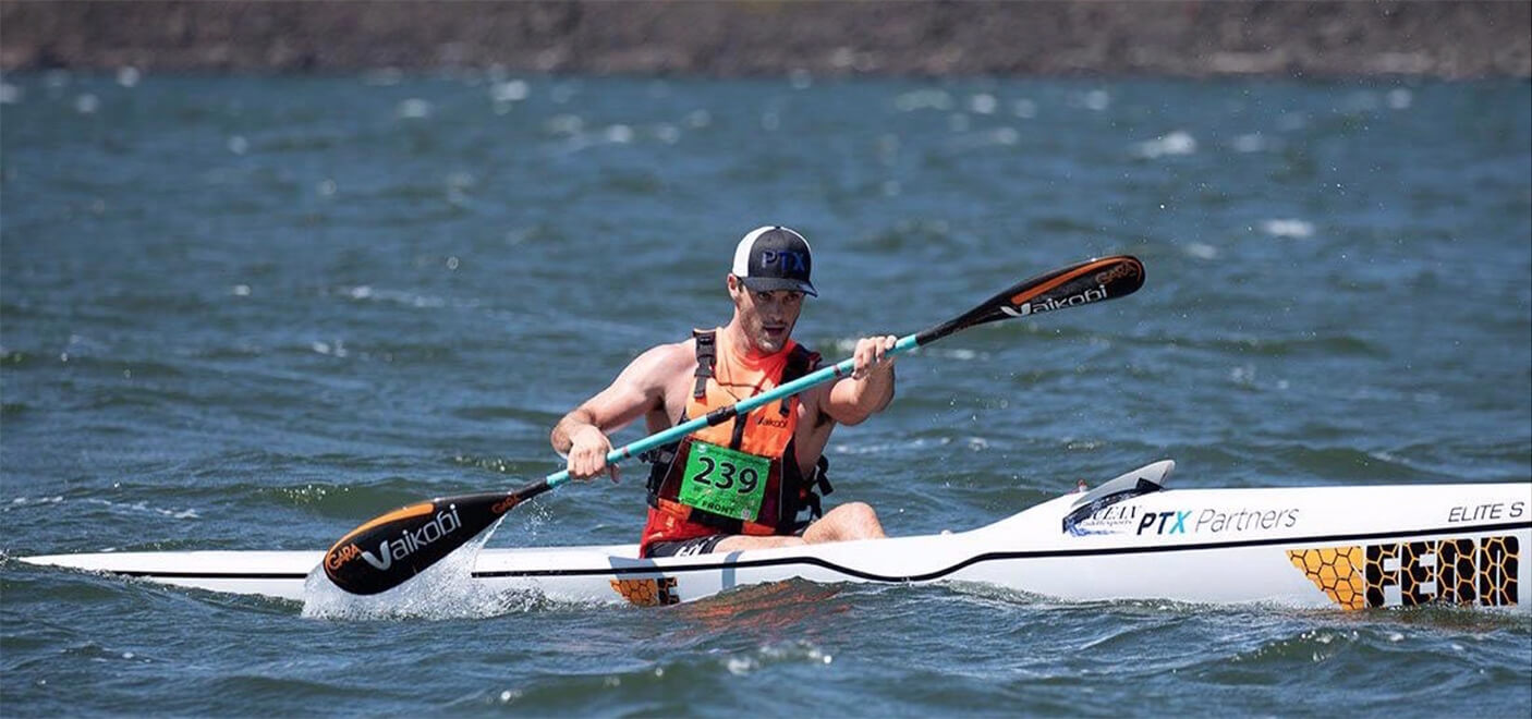 Austin Kieffer with paddle